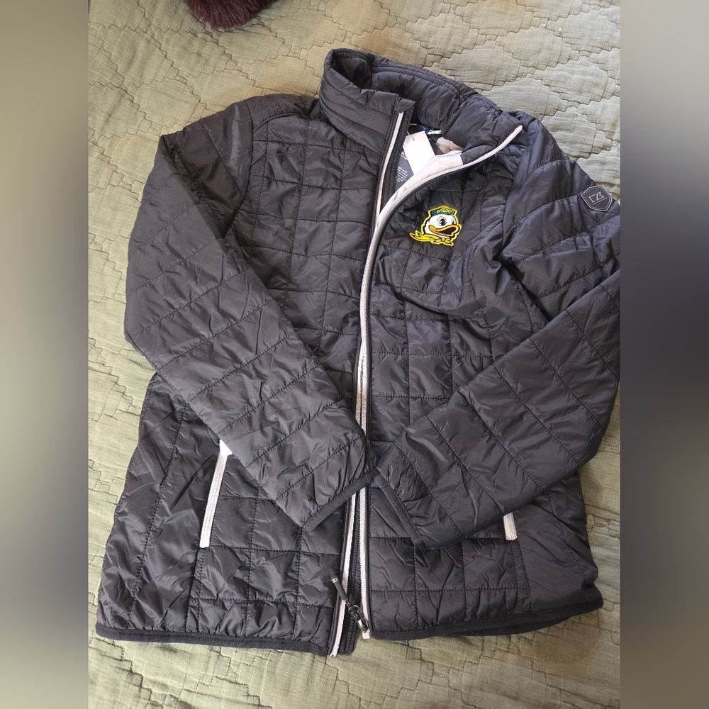 Cutter & Buck Charcoal Quilted Puffer Jacket